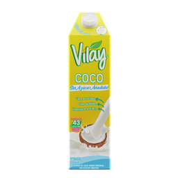 [Vilay] ALIMENTO DE COCO SIN AZUCAR  1 LT VILAY