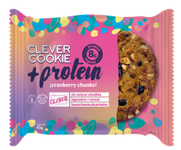 [Eat Clever] CLEVER COOKIE + PROTEIN CRANBERRY CHUNKS 180 G (4 UN) - EAT CLEVER 