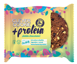 [Eat Clever] CLEVER COOKIE + PROTEIN DOBLE CHOCOLATE 180 G (4 UN) - EAT CLEVER 