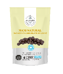 [ECOVIDA] MANÍ NATURAL BAÑADO EN CHOCOLATE DE LECHE 90 G - ECOVIDA 